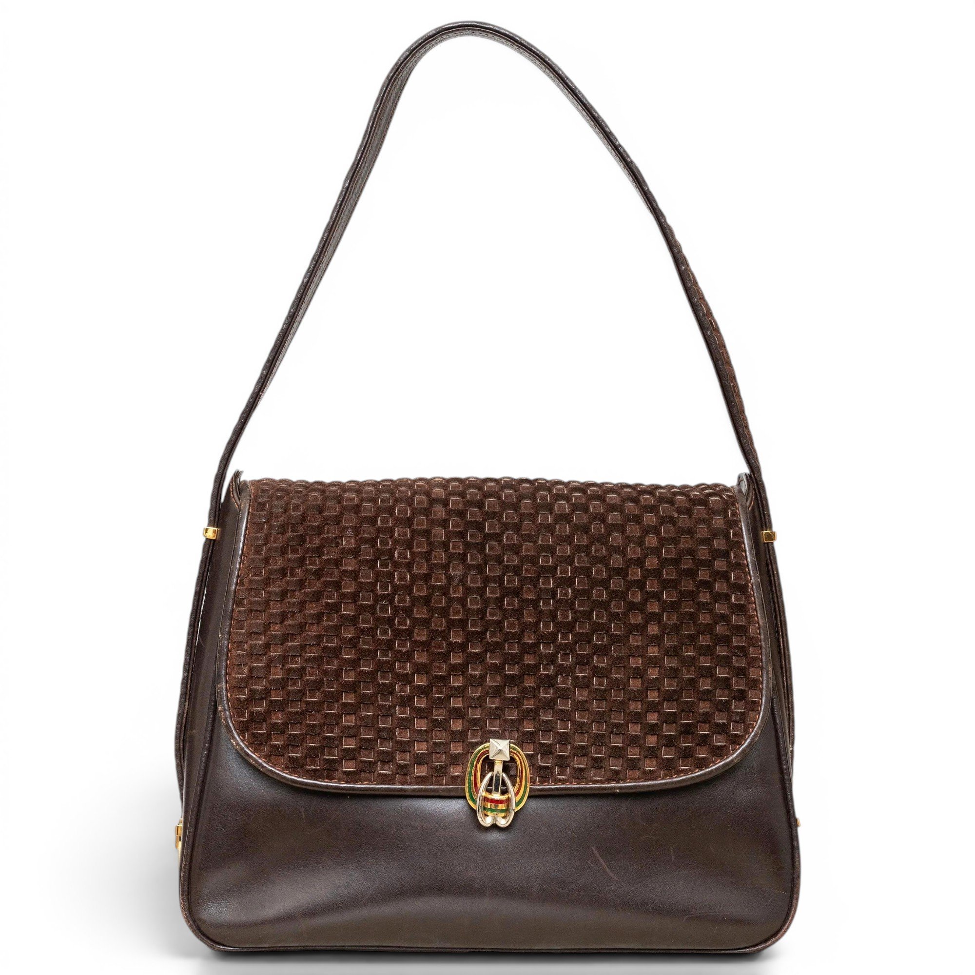 Gucci B leather handbag