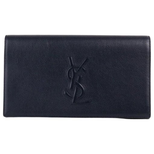 Leather clutch bag