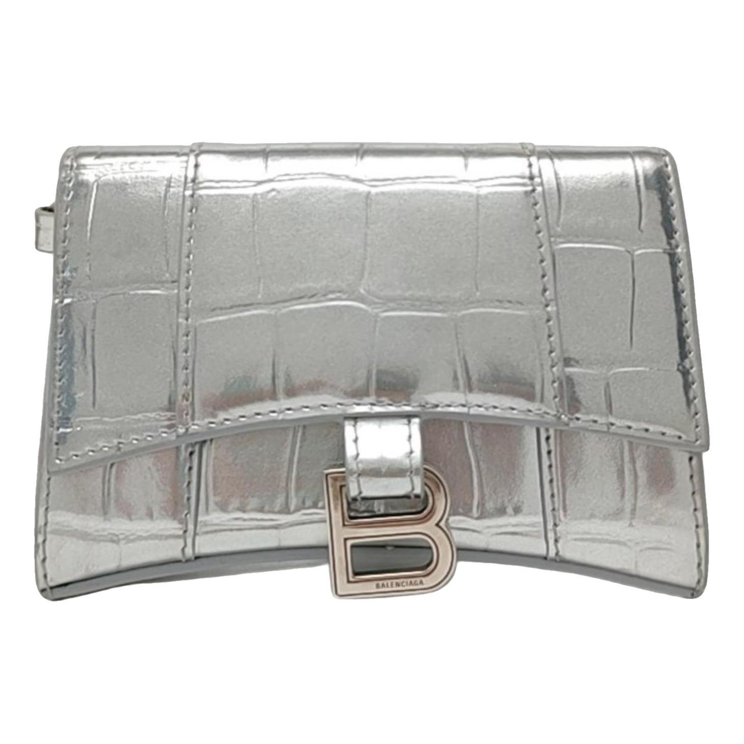Hourglass leather handbag