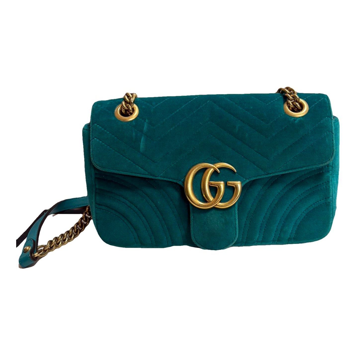 GG Marmont Chain Flap velvet crossbody bag