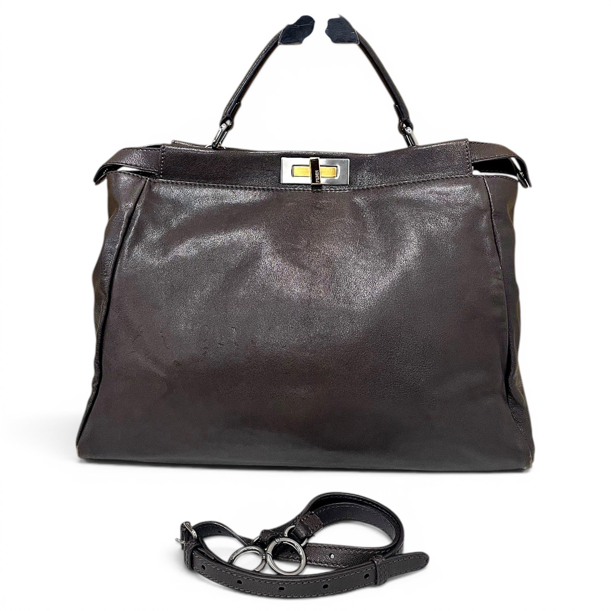Peekaboo leather handbag
