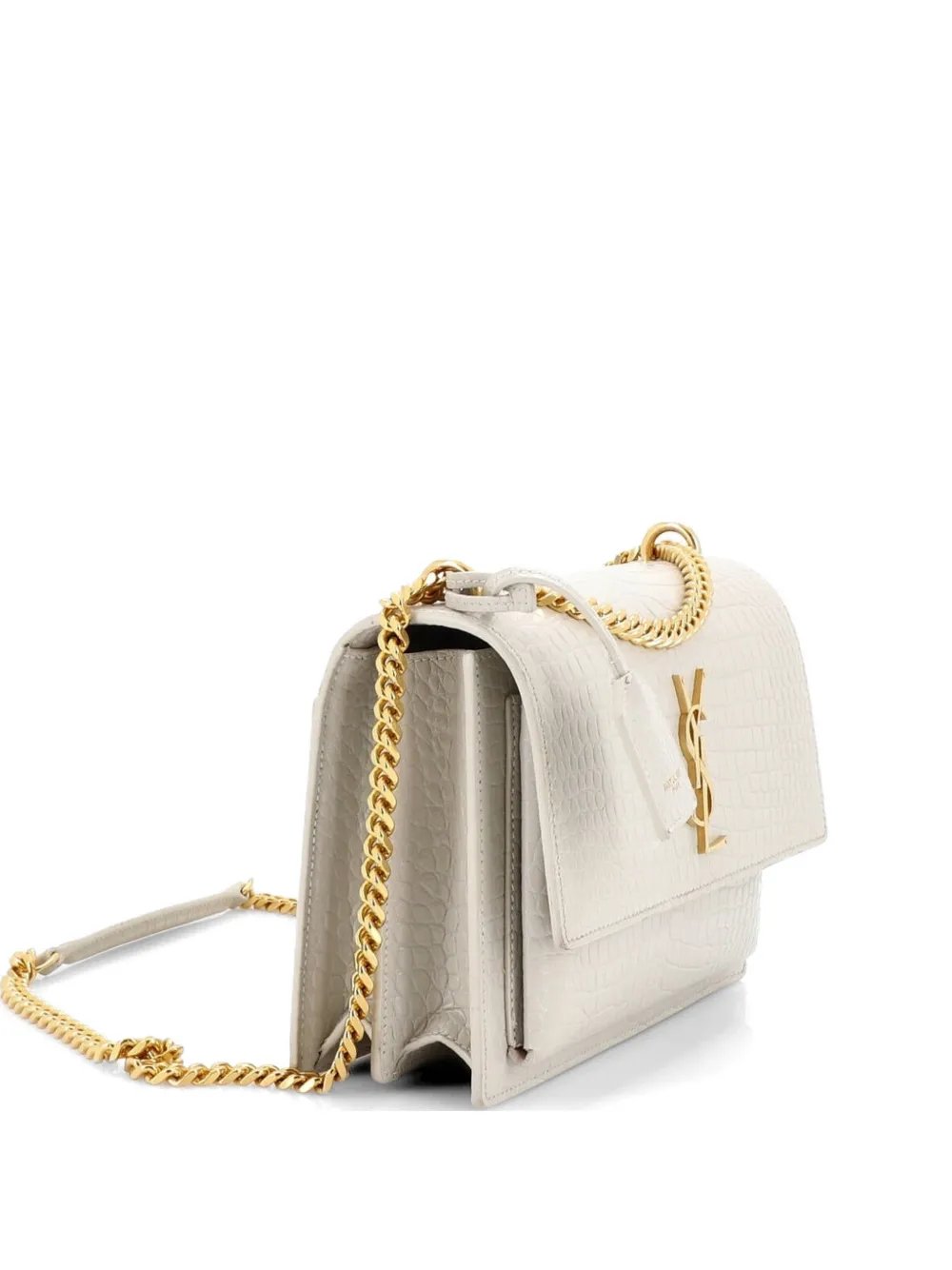 Sunset Crocodile Embossed Leather Medium crossbody bag