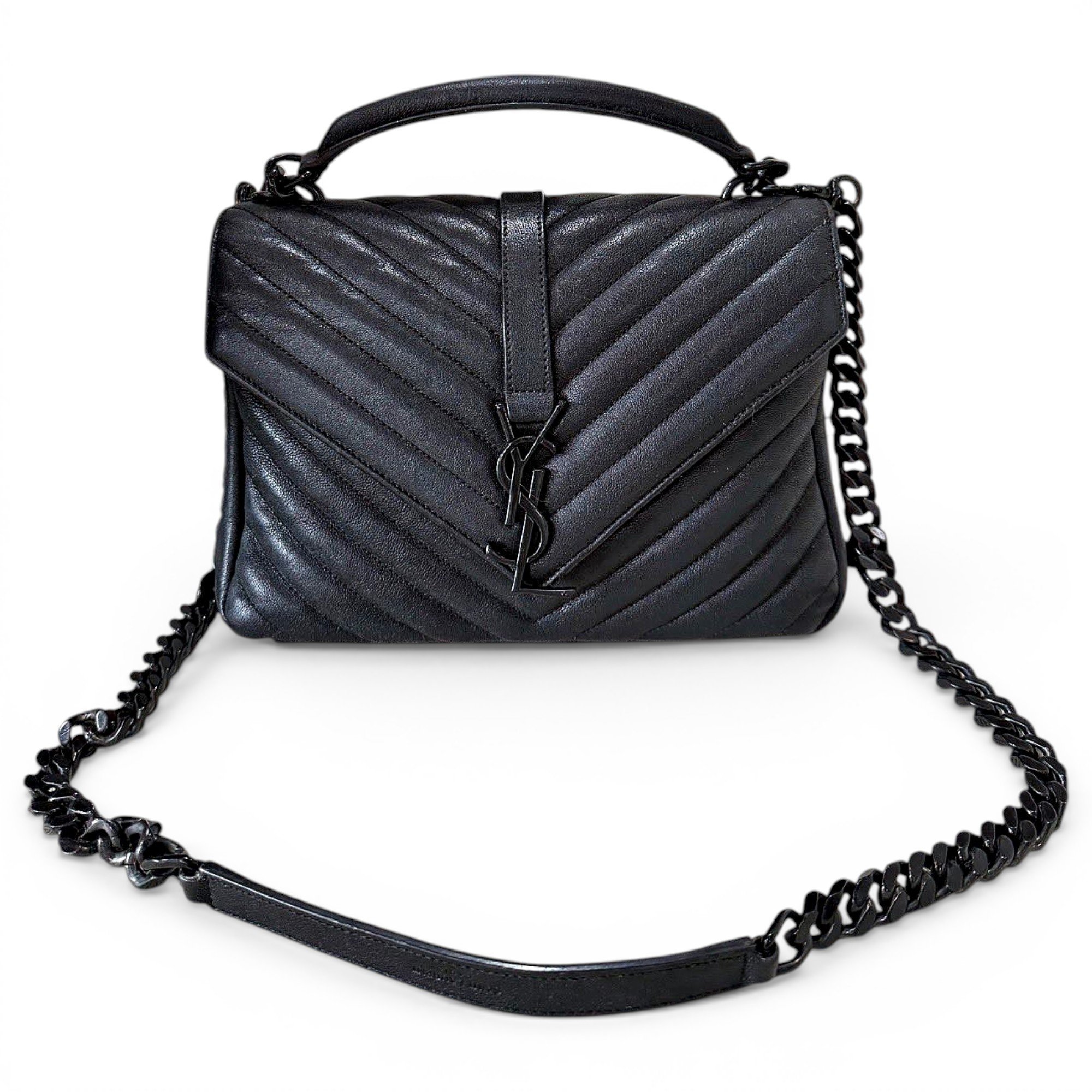 Collége monogramme leather handbag