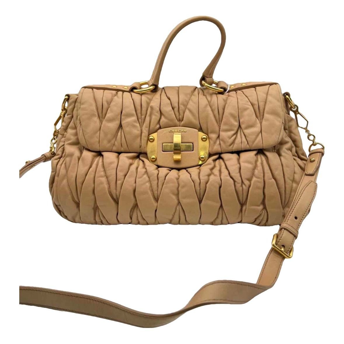 Matelassé leather handbag