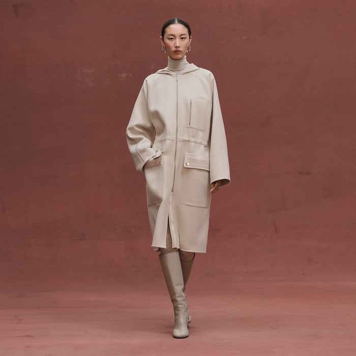 Blanc Sable Parka Coat