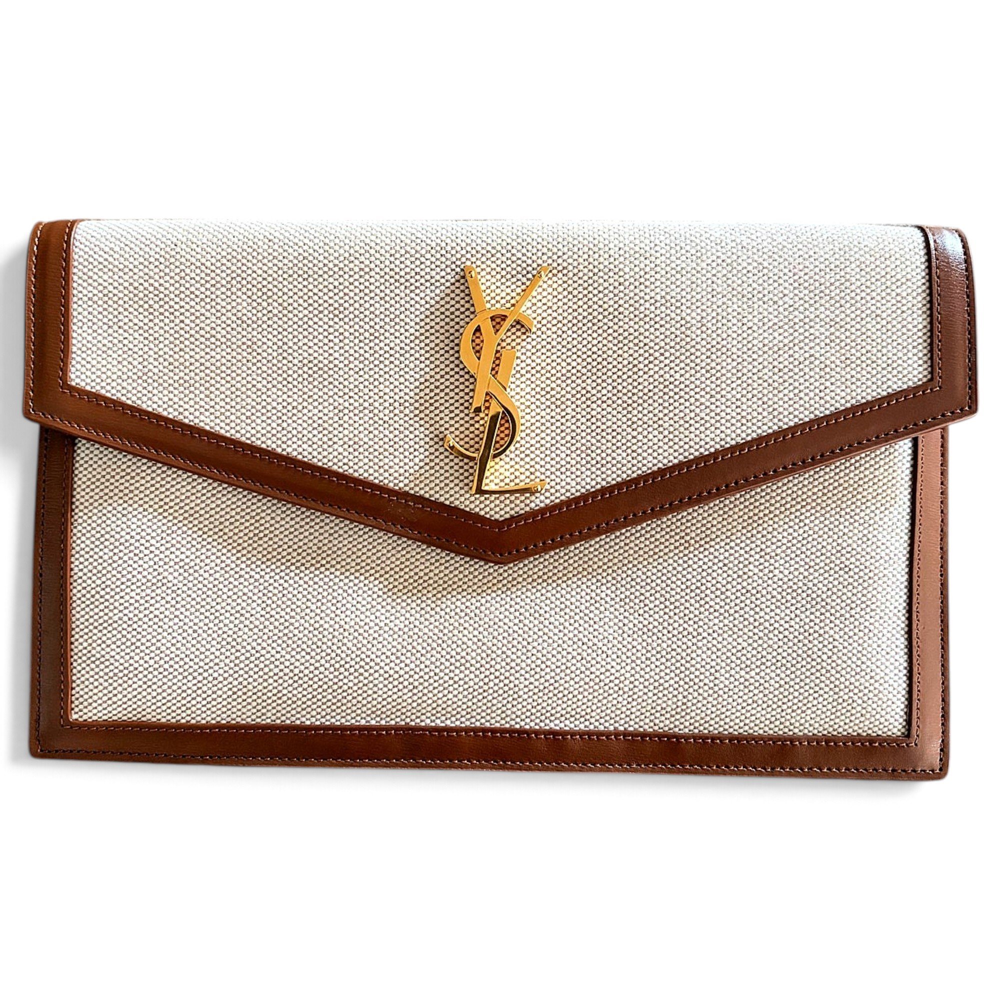 Uptown leather clutch bag