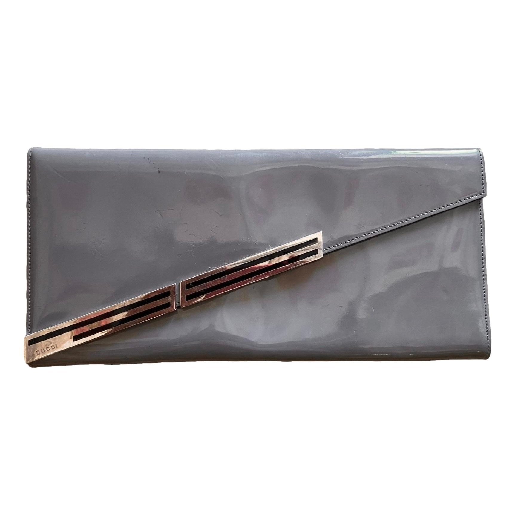 Patent leather clutch bag