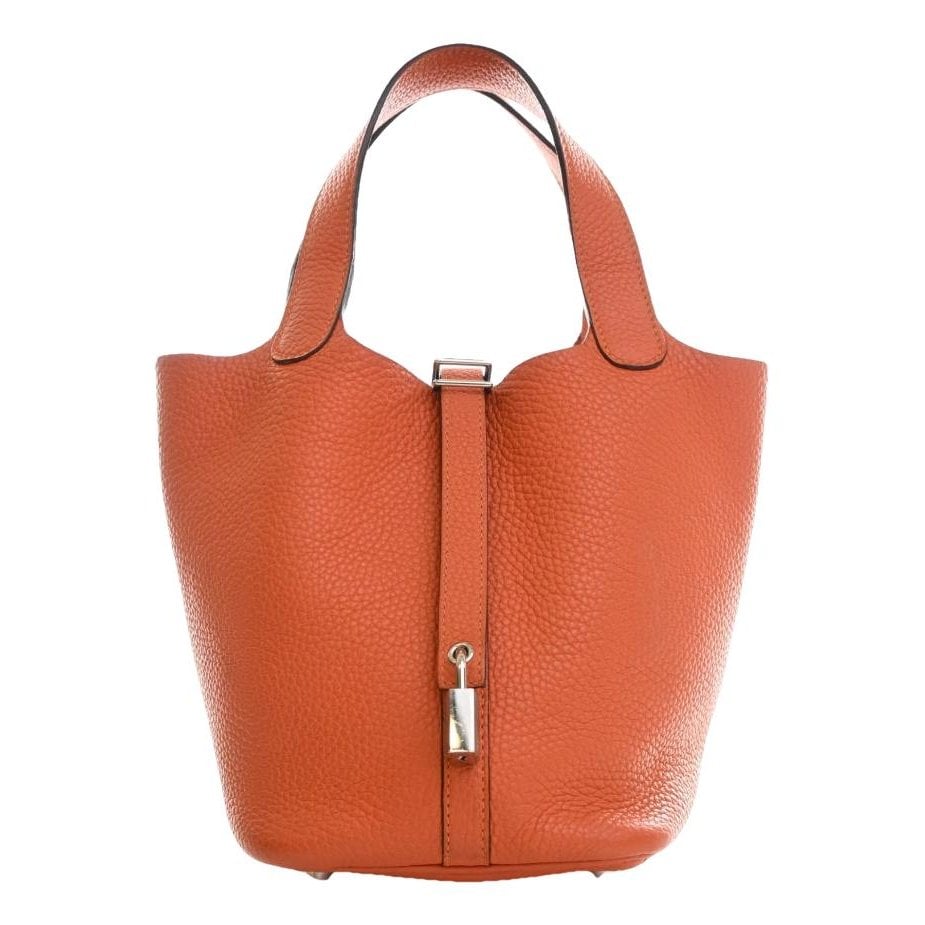 Picotin leather tote