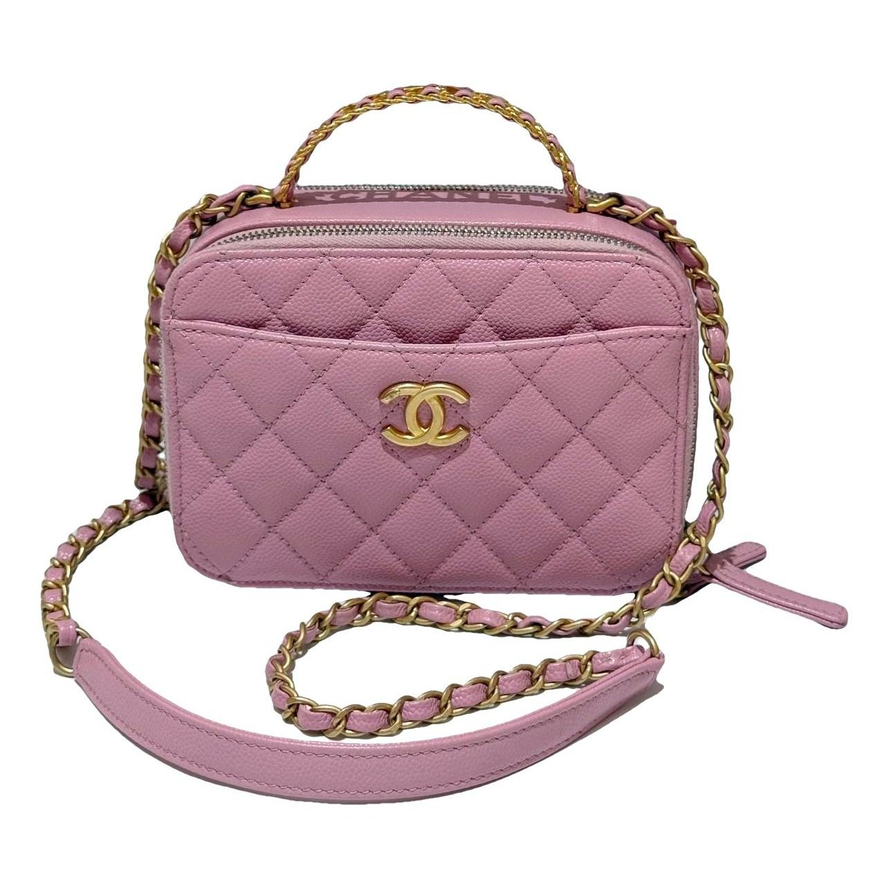 Vanity leather handbag