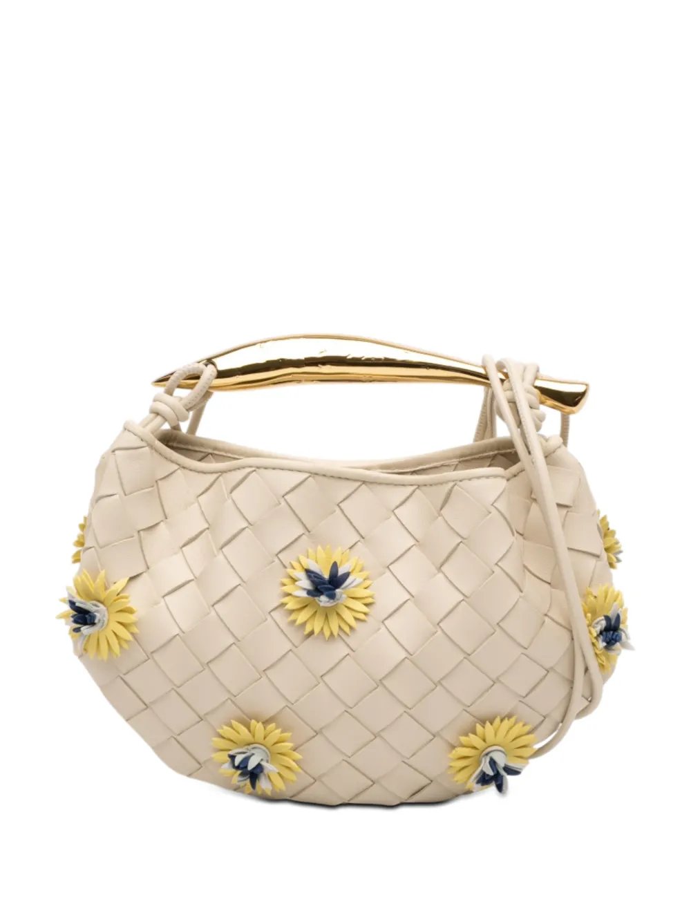 2021-2026 Baby Lambskin Intrecciato Floral Sardine satchel