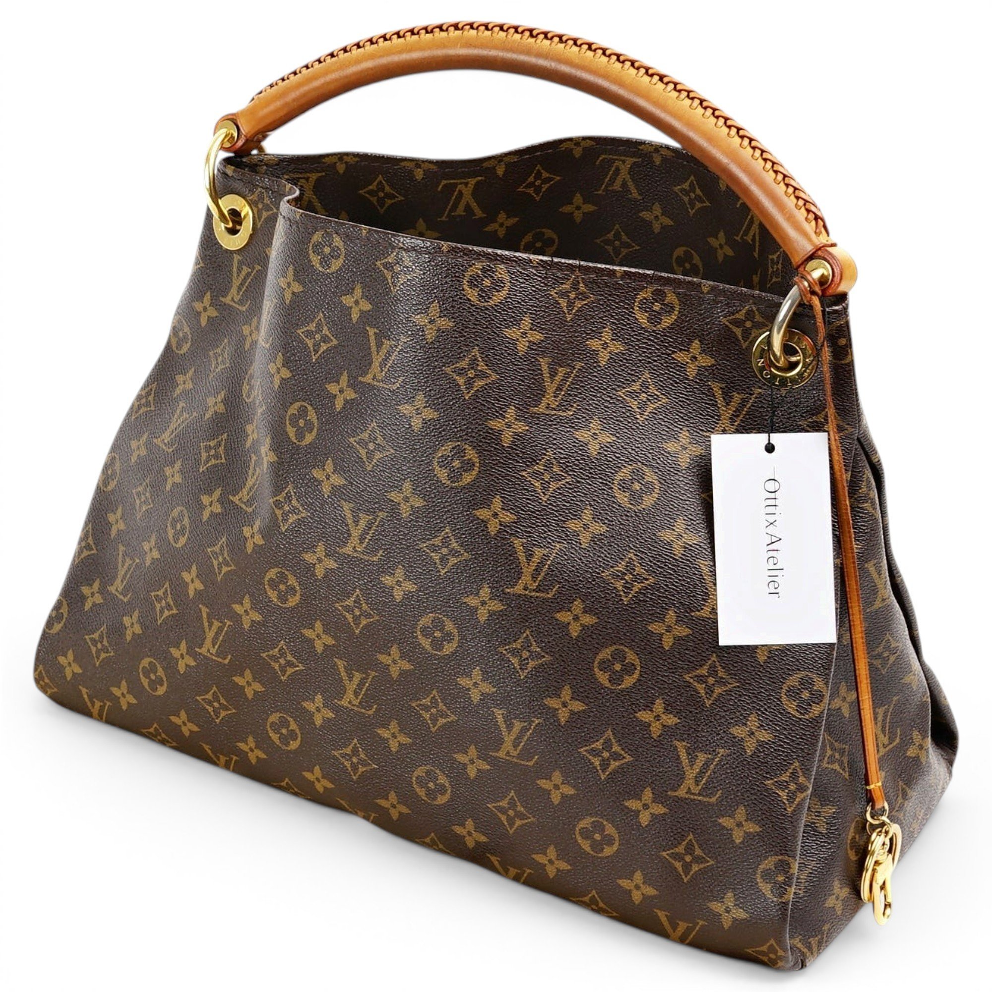 Artsy leather handbag