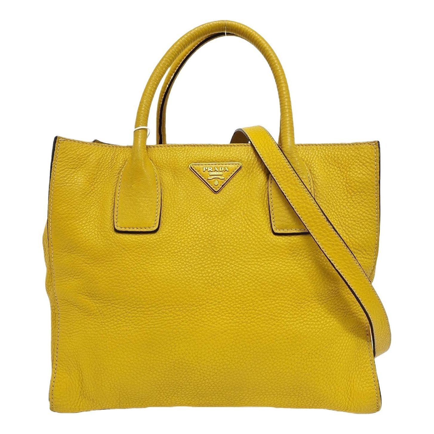 Double leather handbag