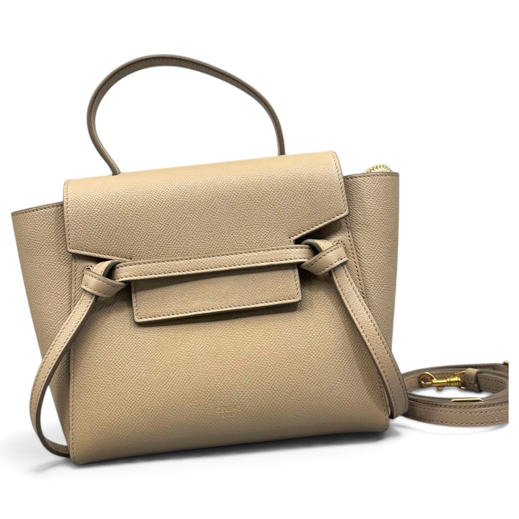 Belt leather handbag