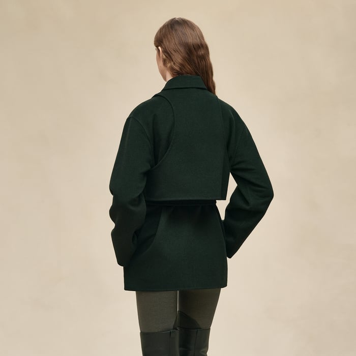 Vert Anglais Trench Modular Cashmere Coat