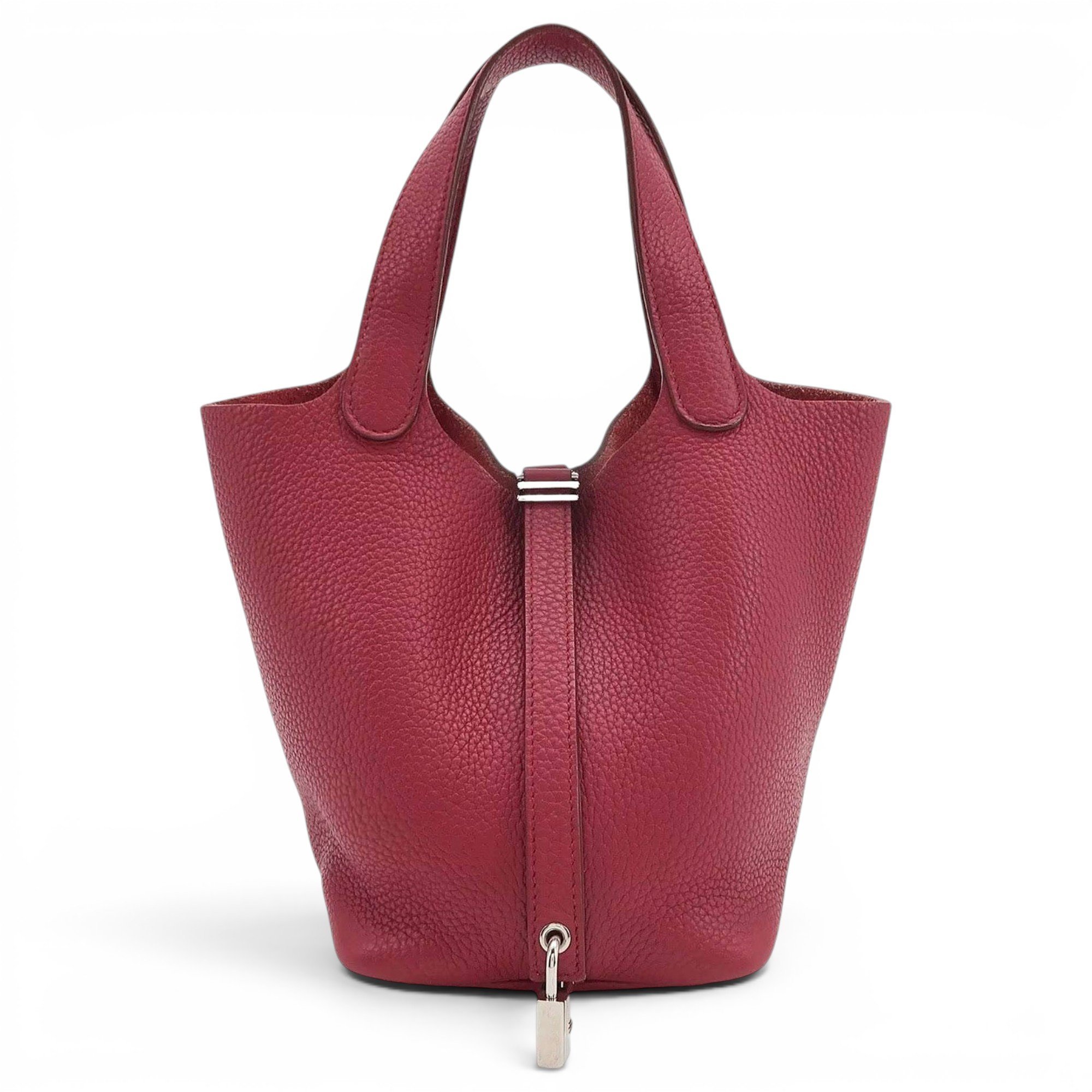 Picotin leather tote