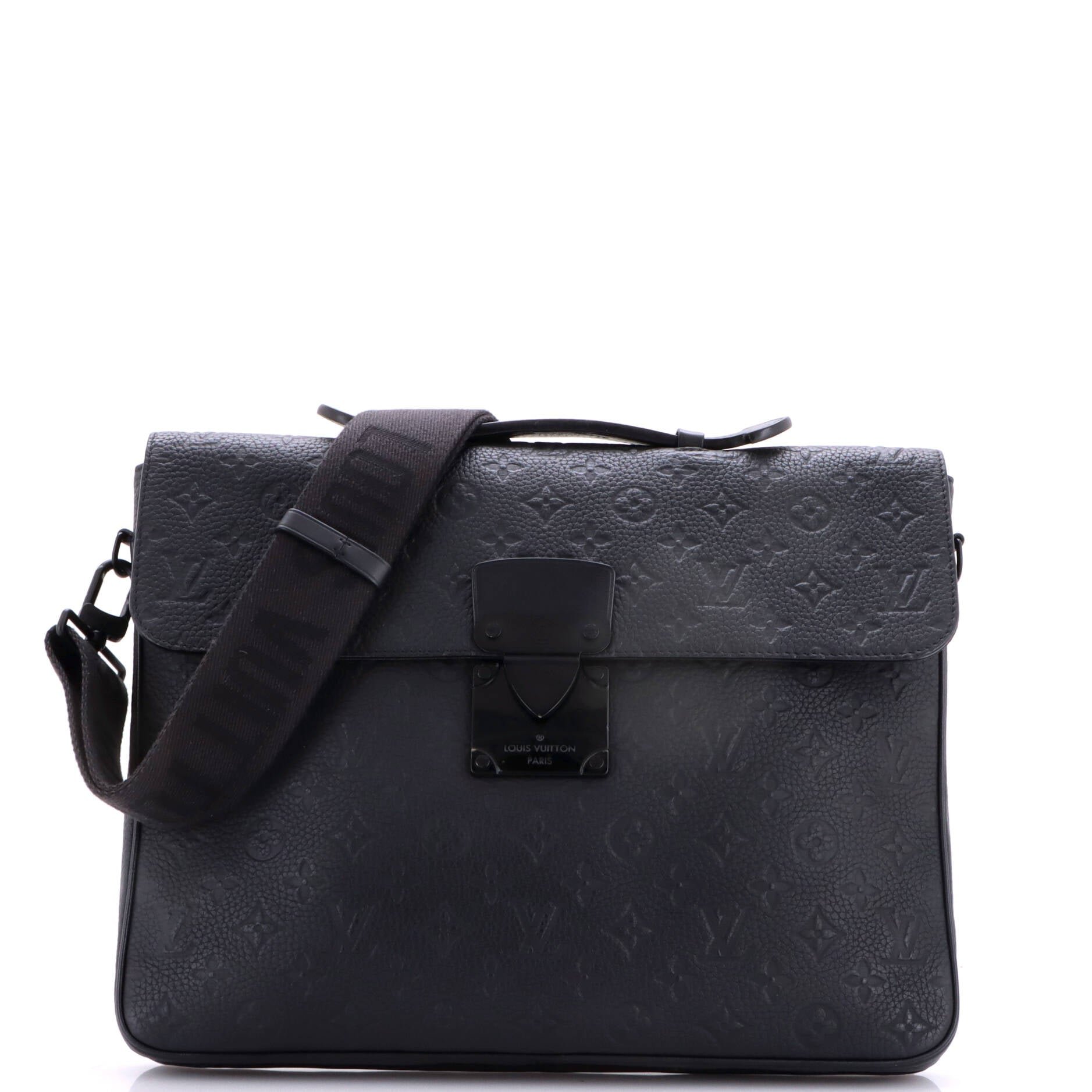 S Lock Briefcase Monogram Taurillon Leather