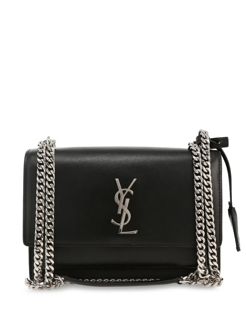 Sunset medium model shoulder bag in black leather_x007f_