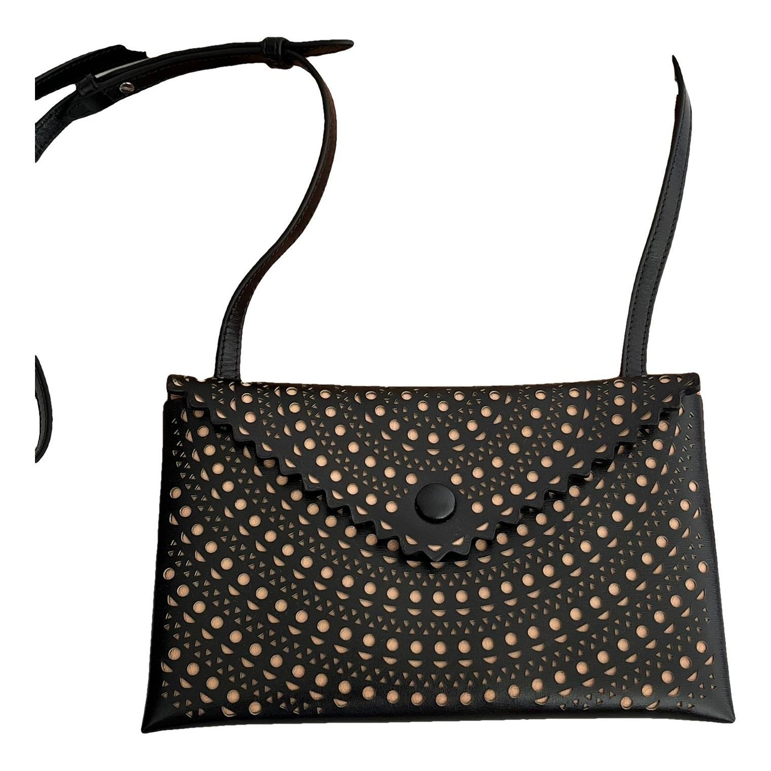 Leather clutch bag