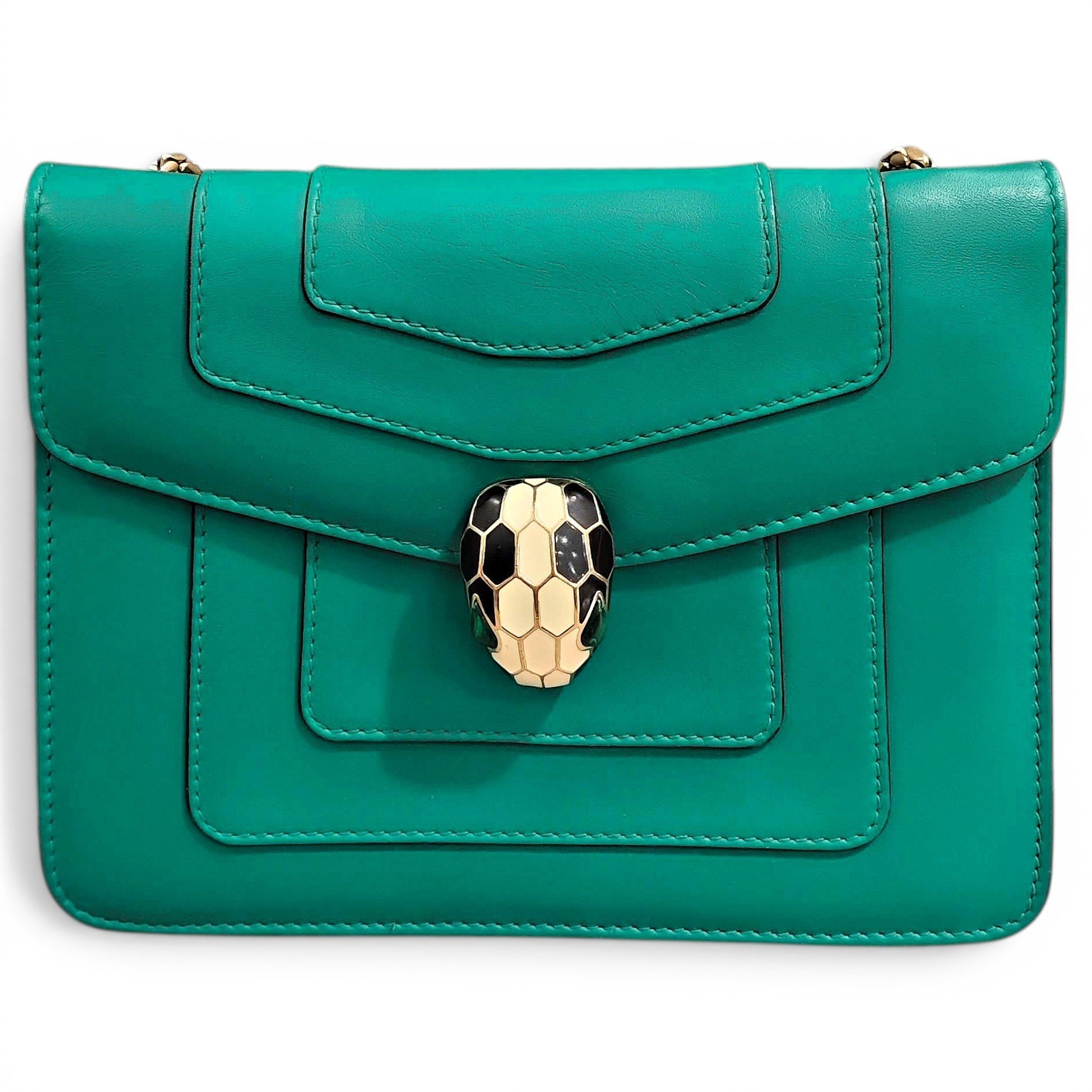 Serpenti leather handbag