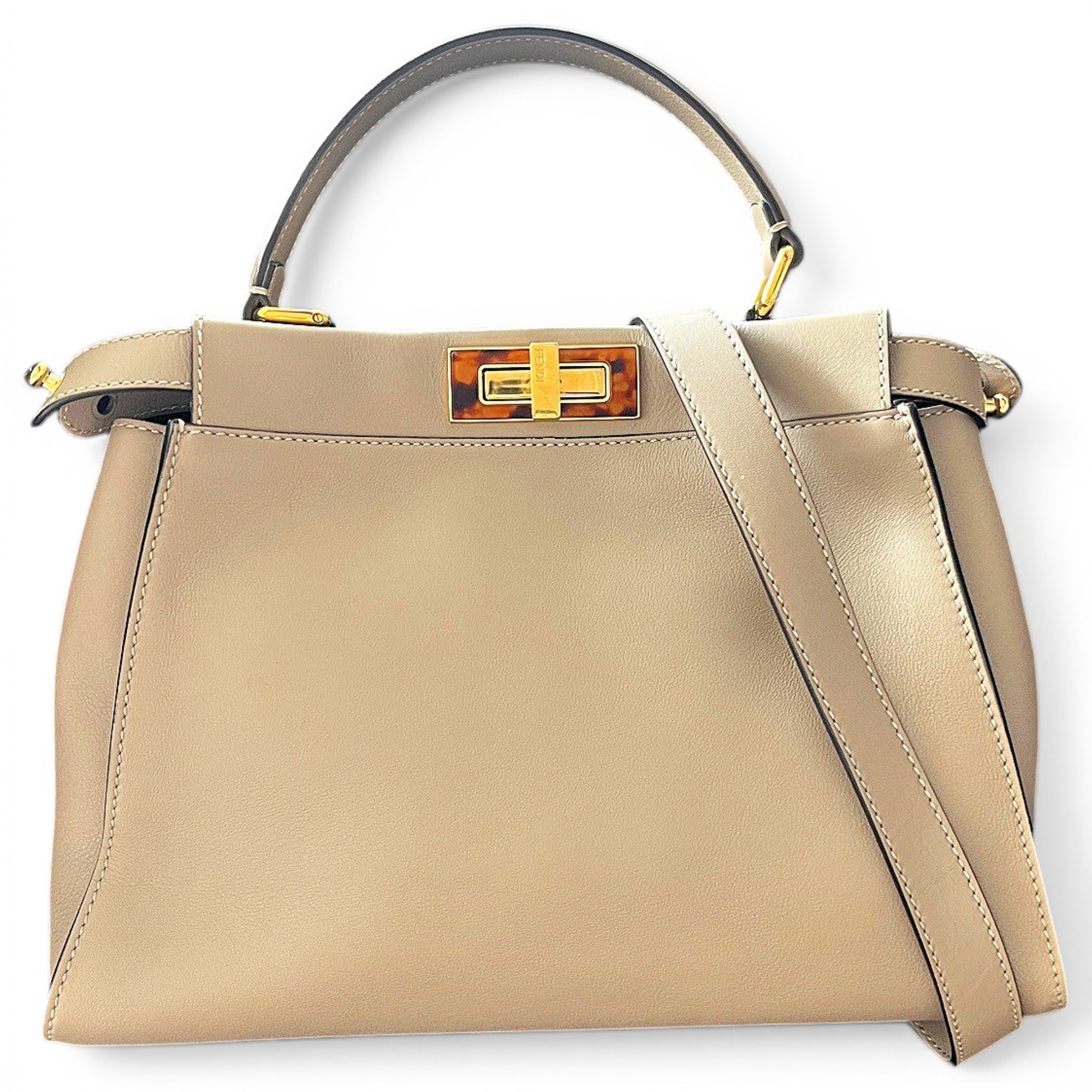 Peekaboo leather handbag