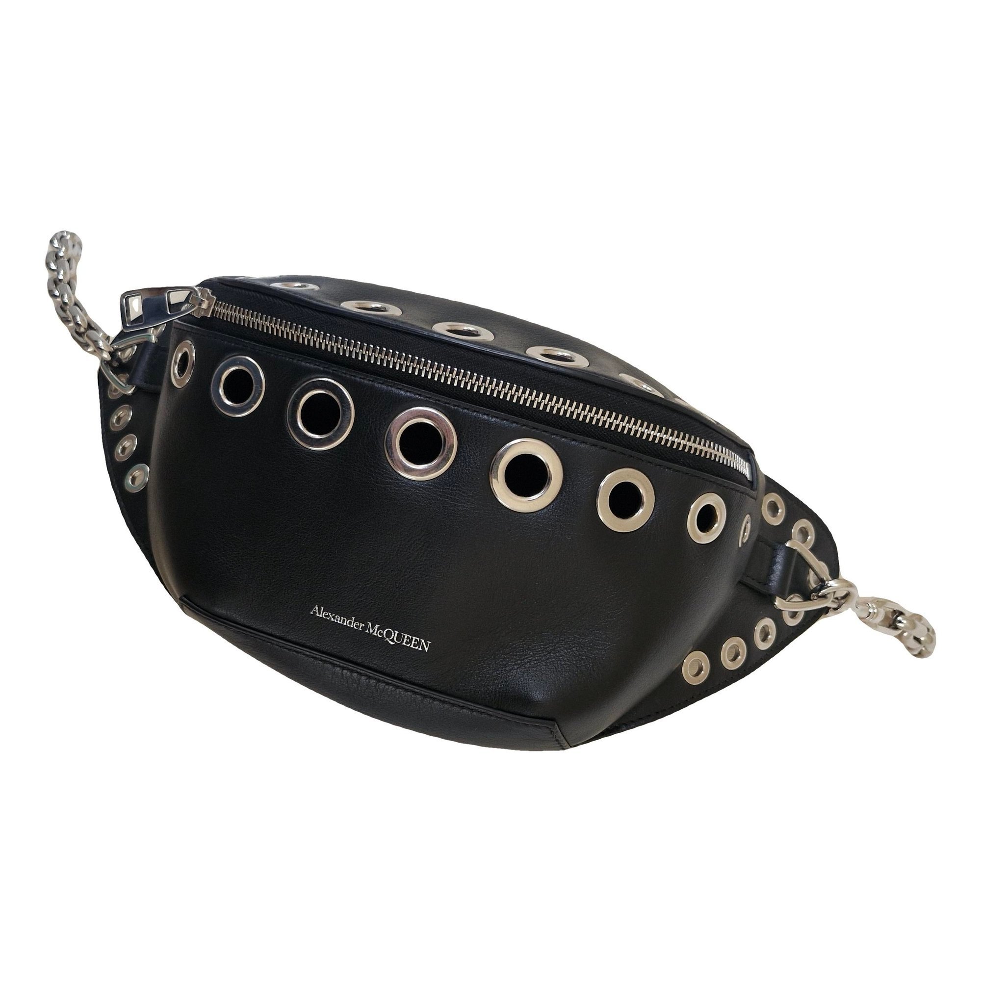 Leather clutch bag