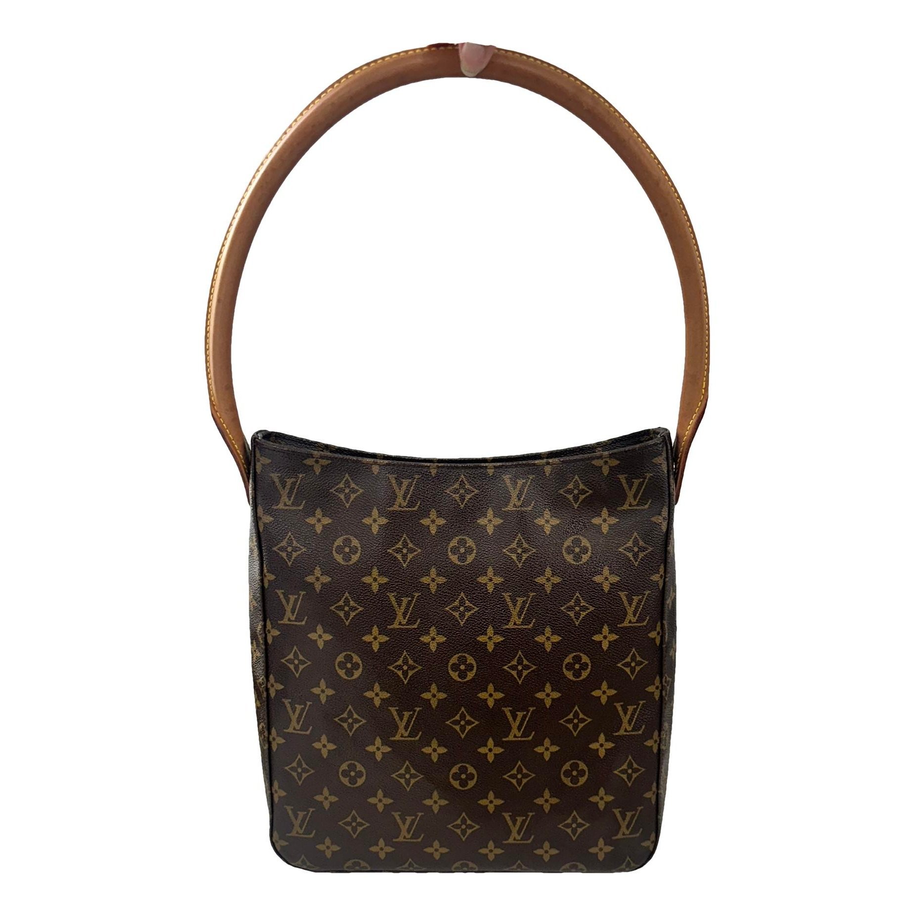 Looping leather tote