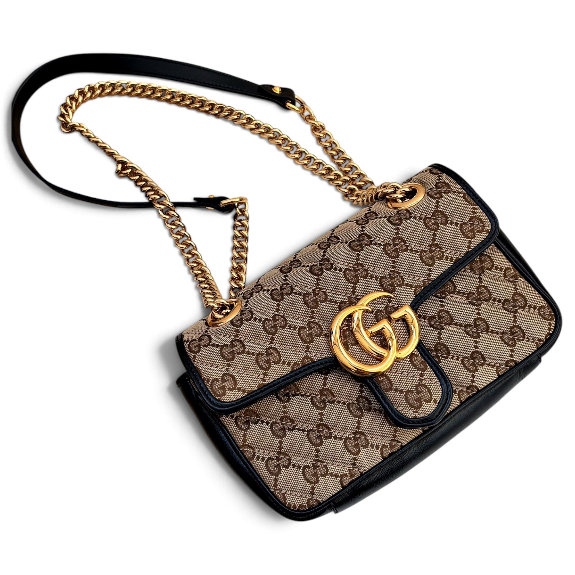 GG Marmont Flap cloth crossbody bag