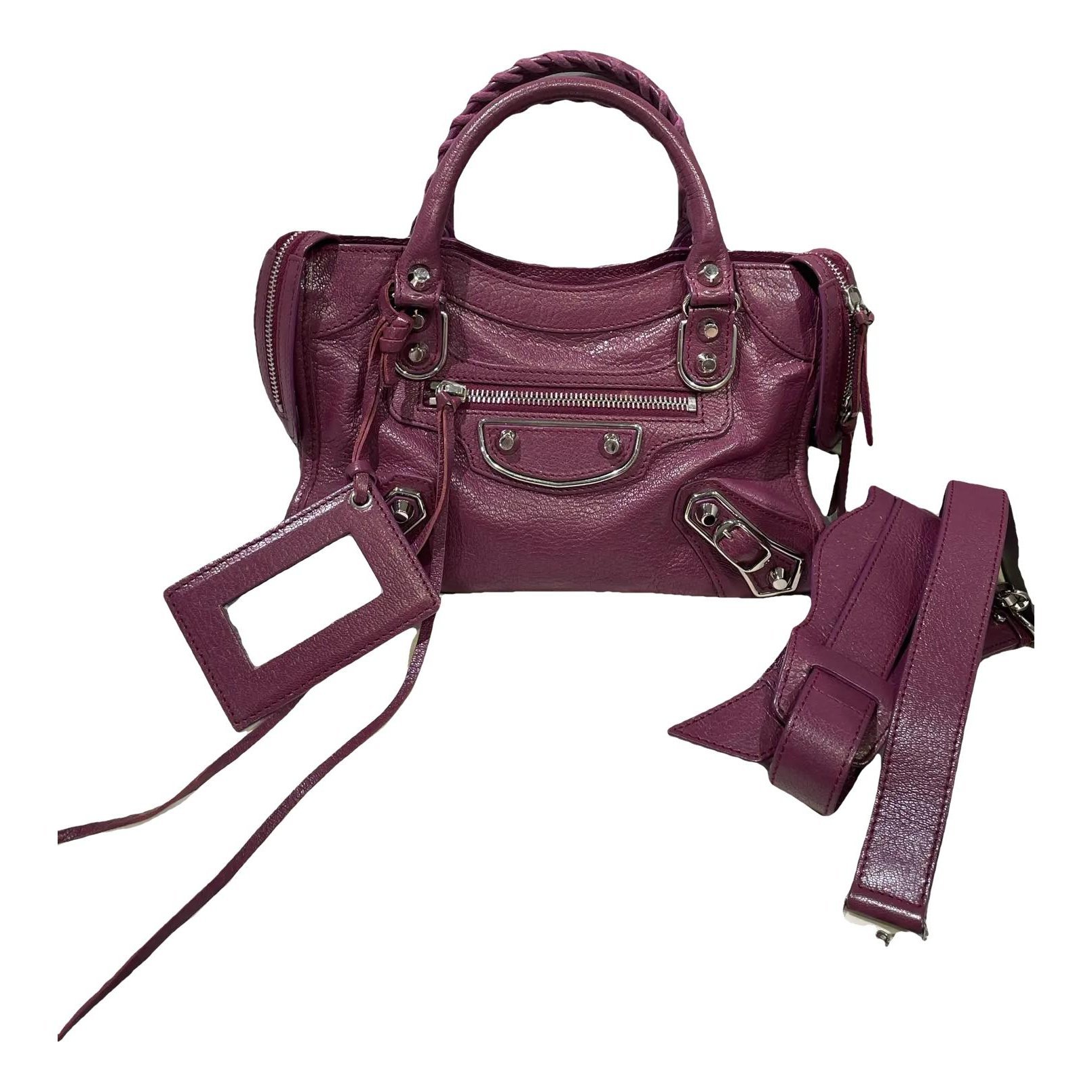Classic Metalic leather handbag