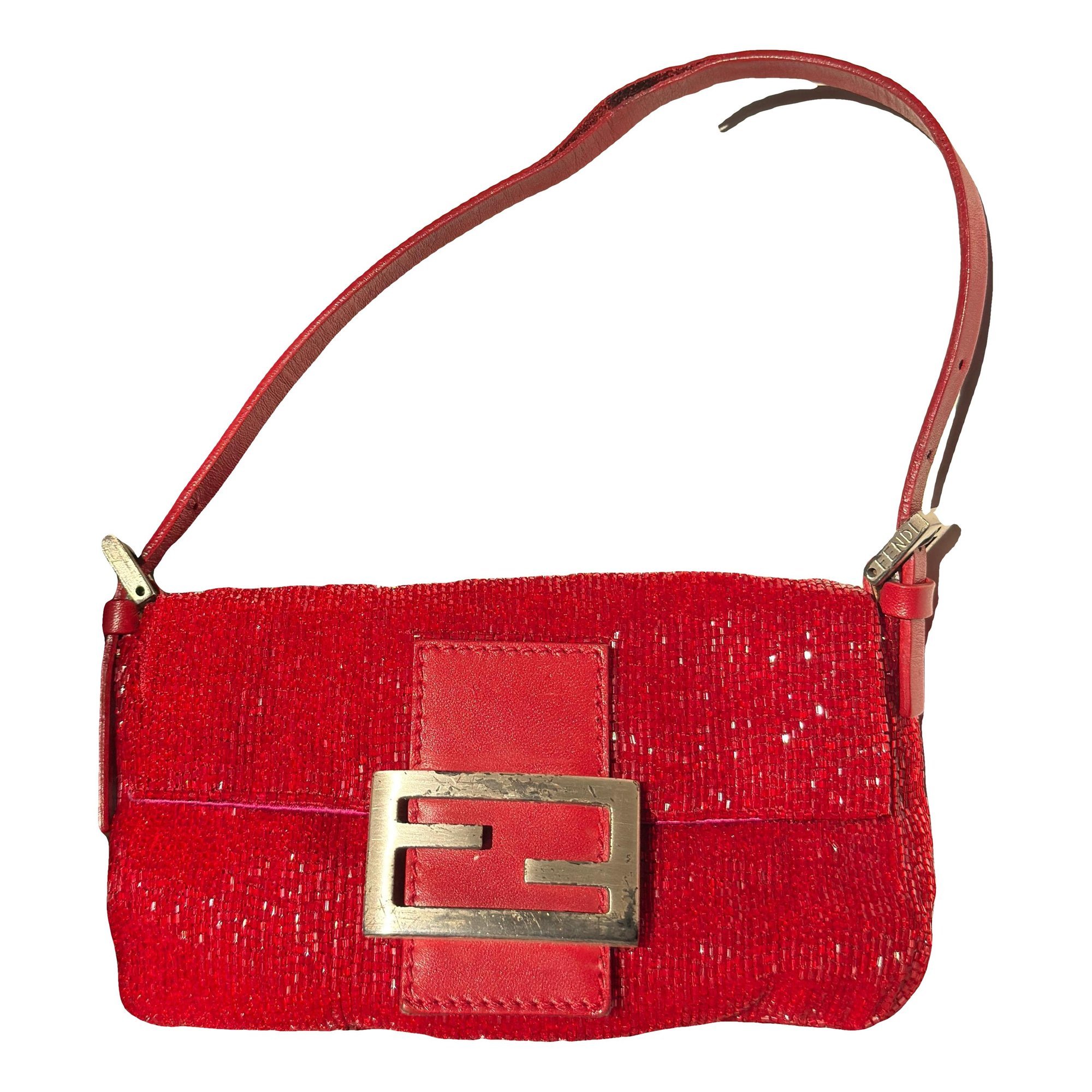 Baguette glitter handbag