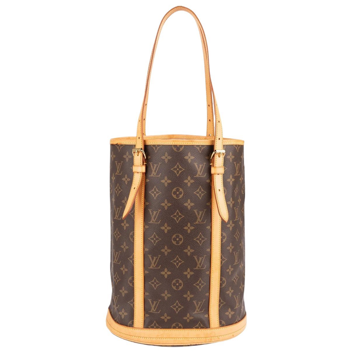 Bucket leather handbag