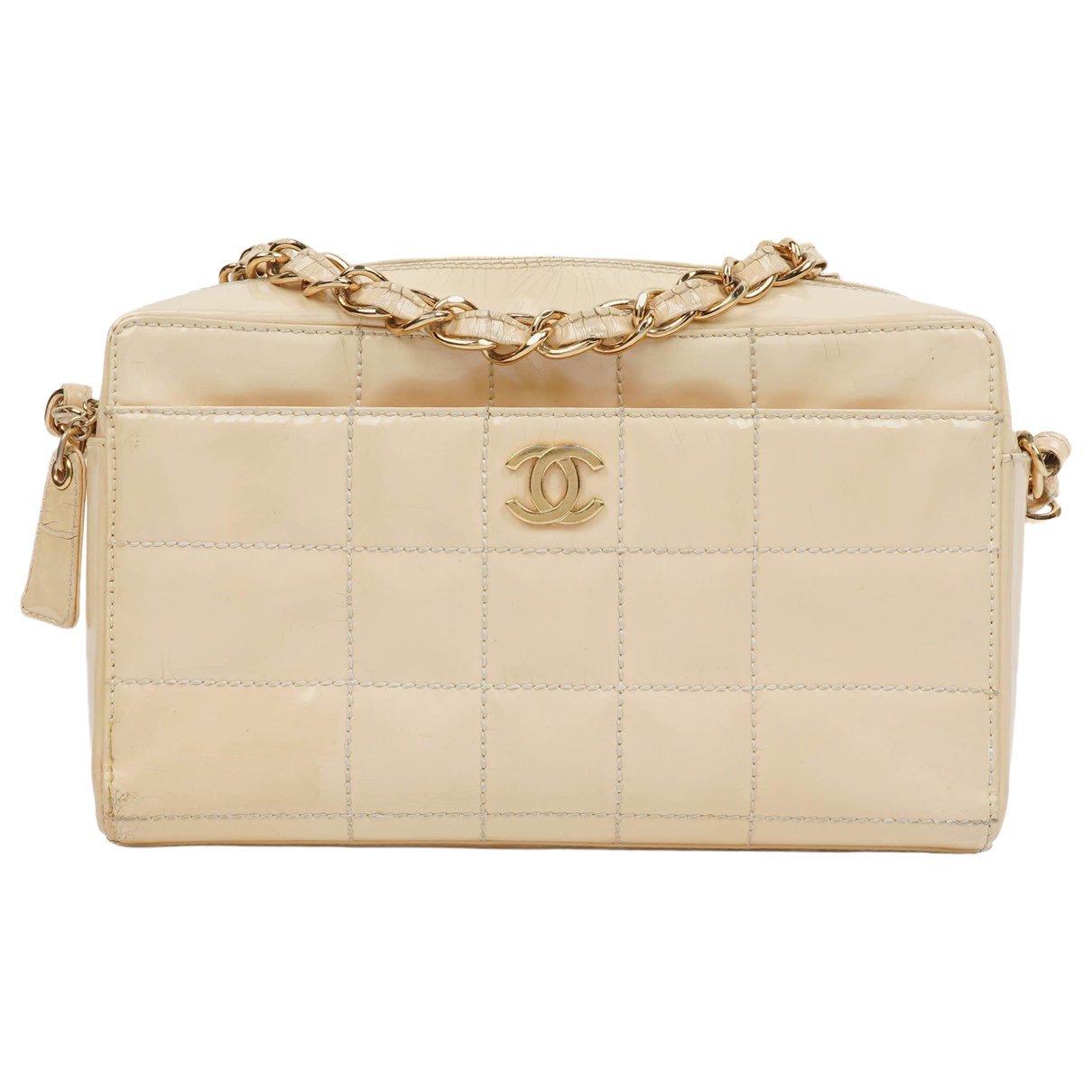 East West Chocolate Bar patent leather handbag