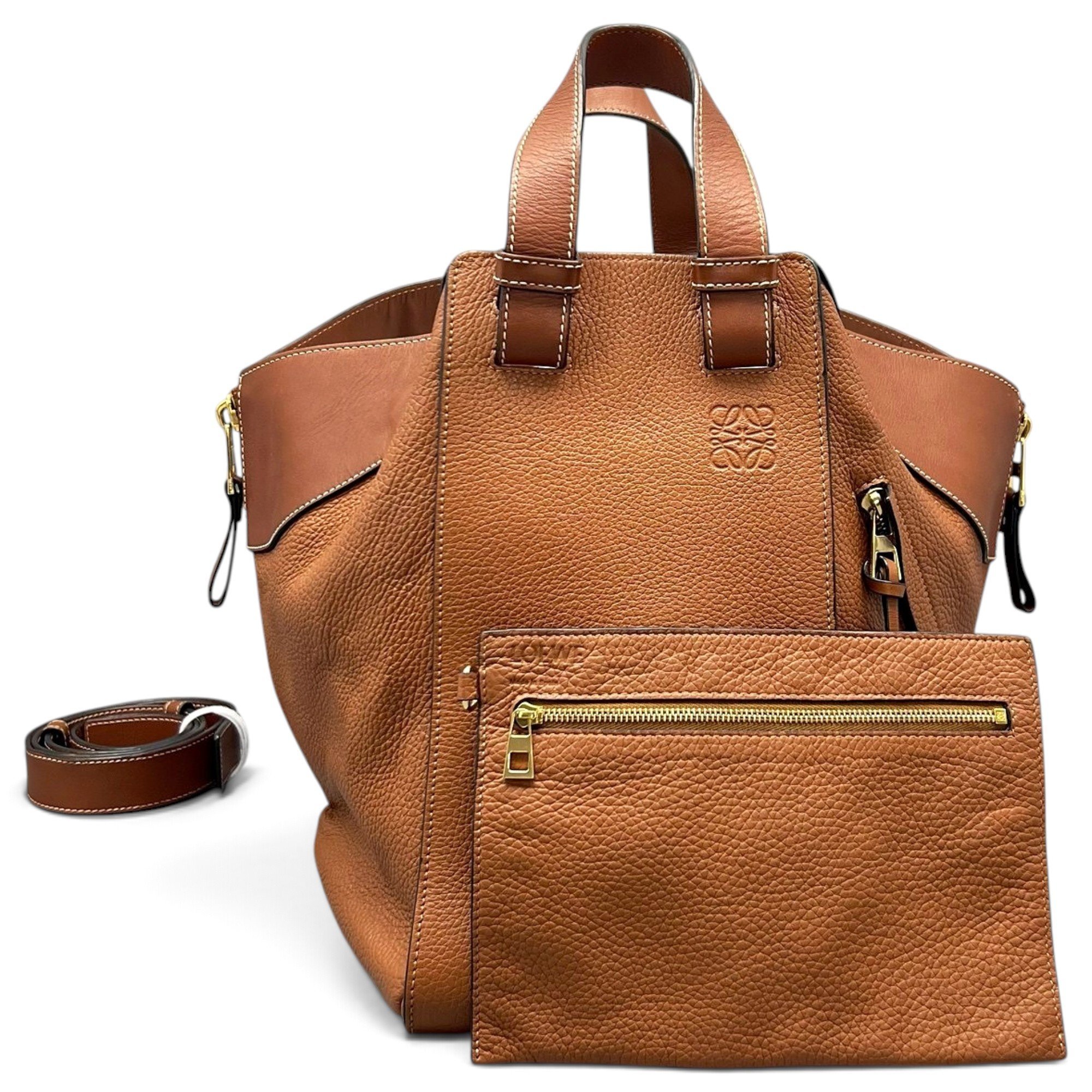 Hammock leather handbag