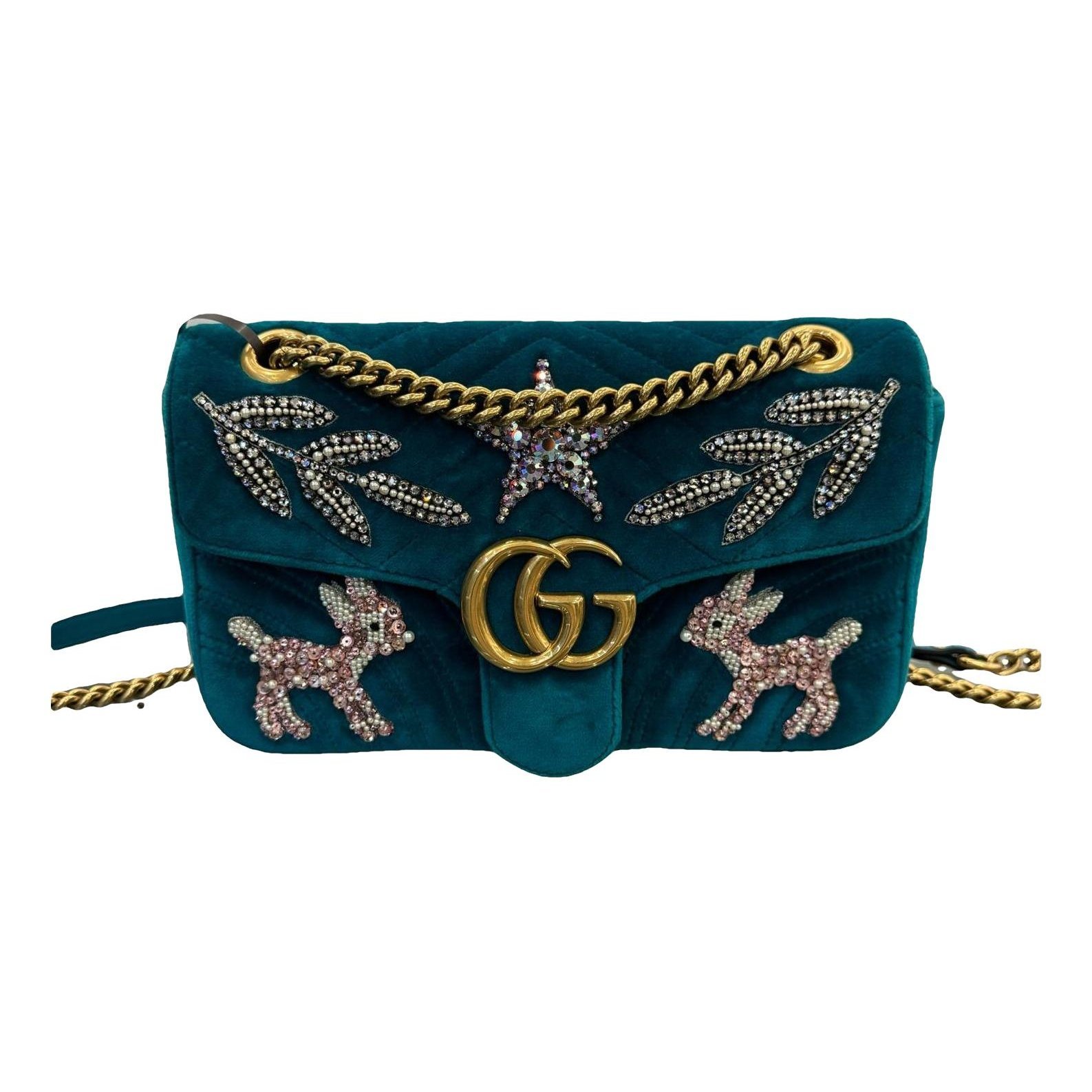 GG Marmont Flap velvet crossbody bag