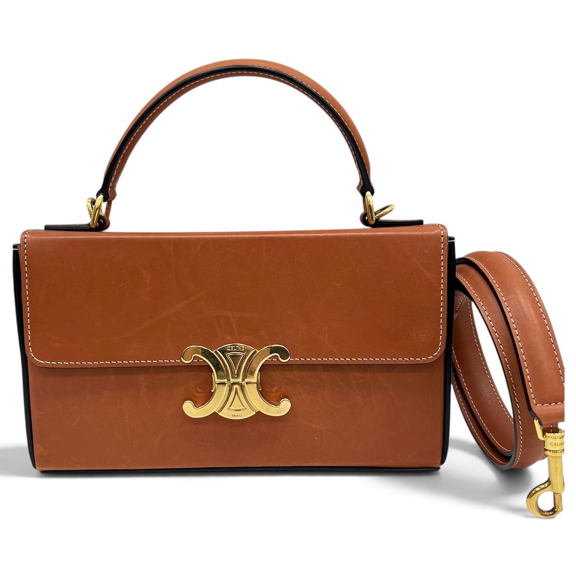 Triomphe leather handbag