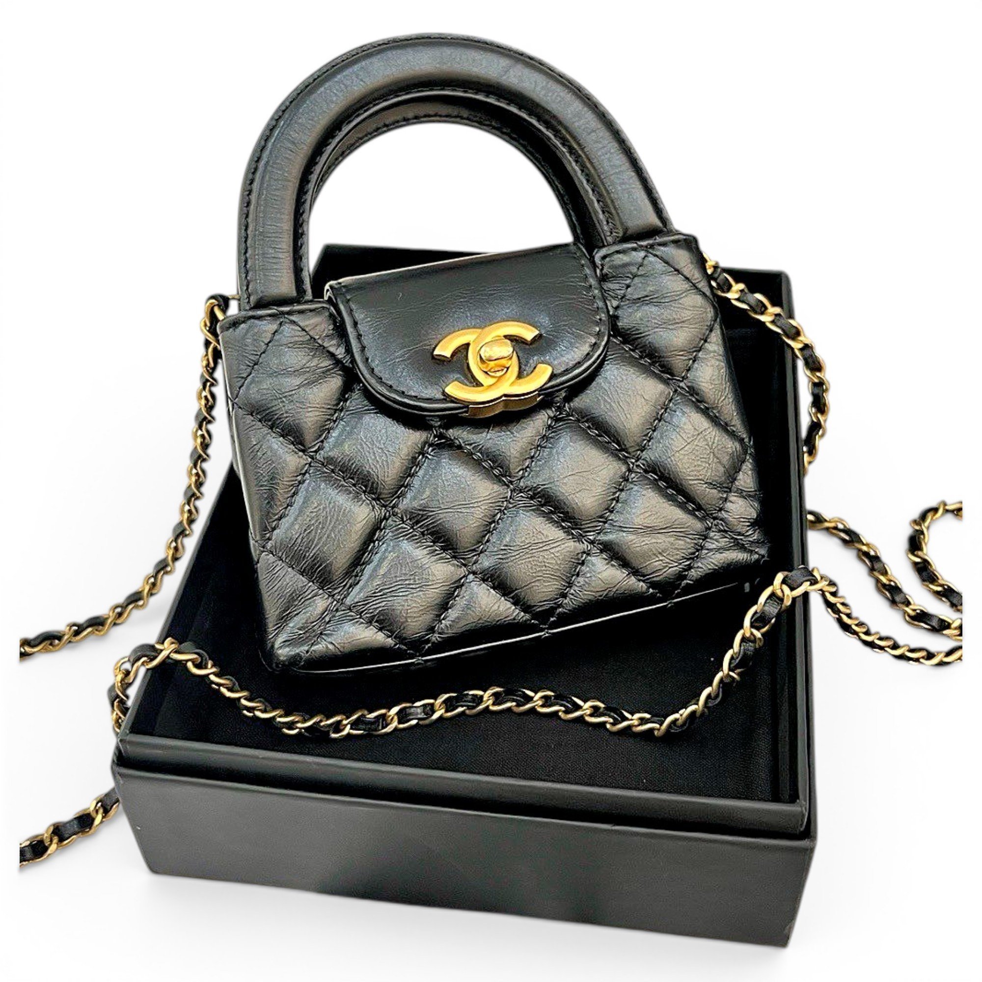 Mini Shopping leather handbag