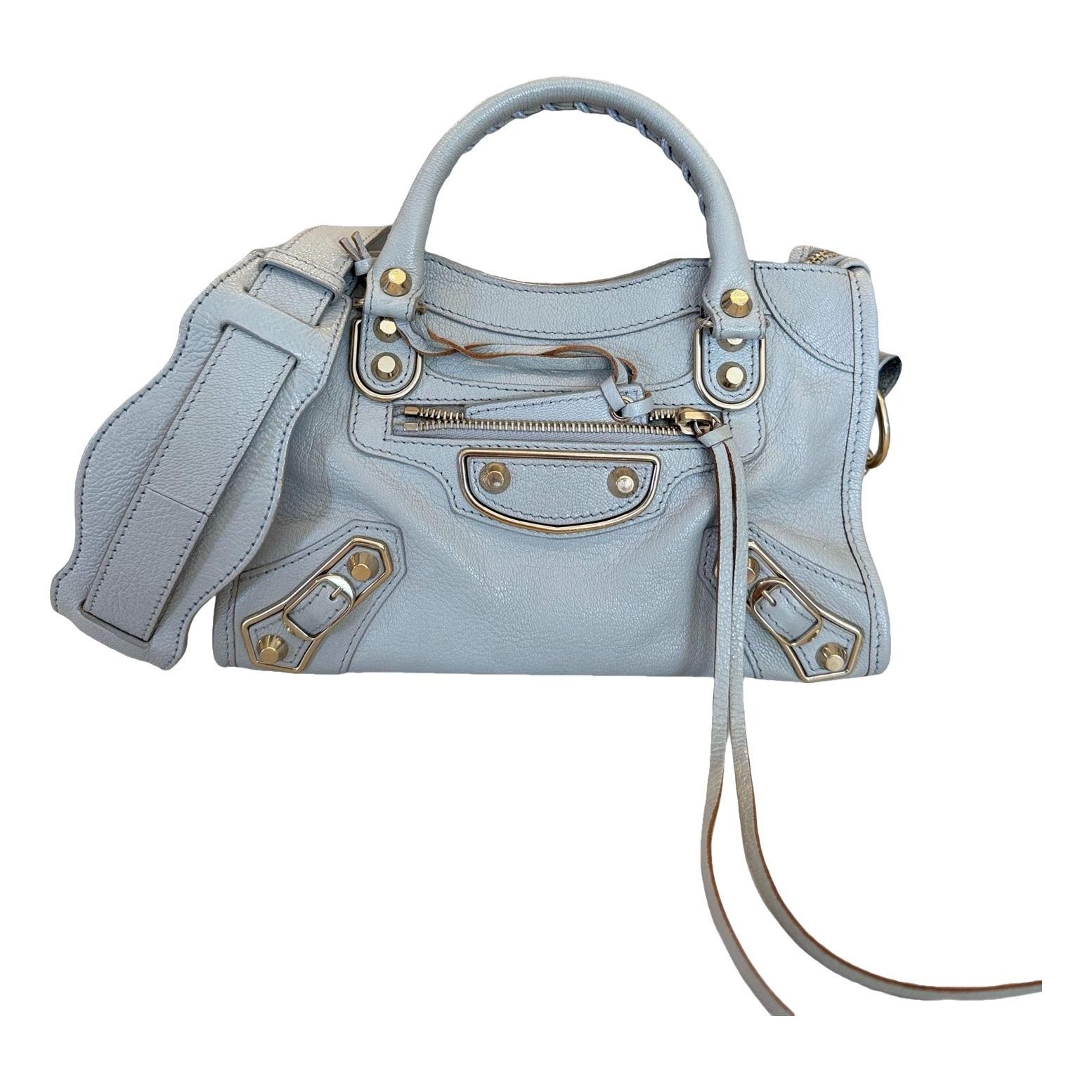 City leather handbag