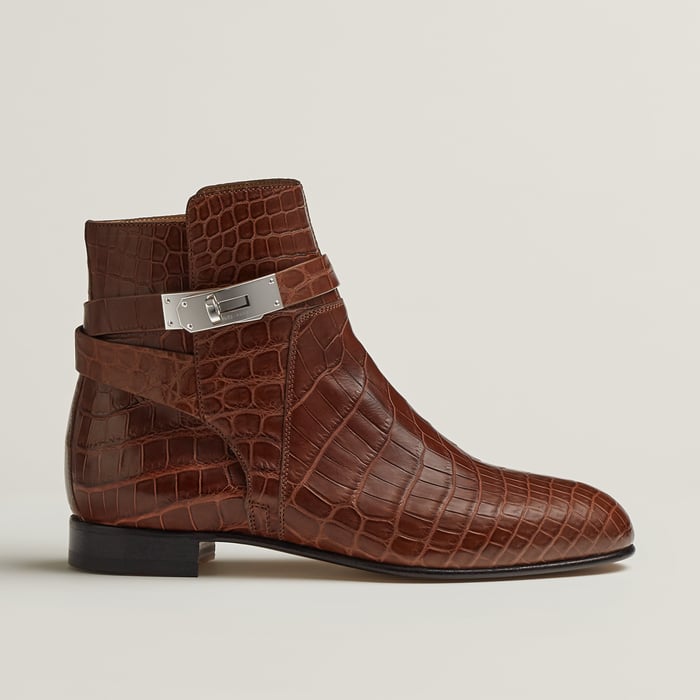 Marron Acajou Bota De Cano Baixo Néo