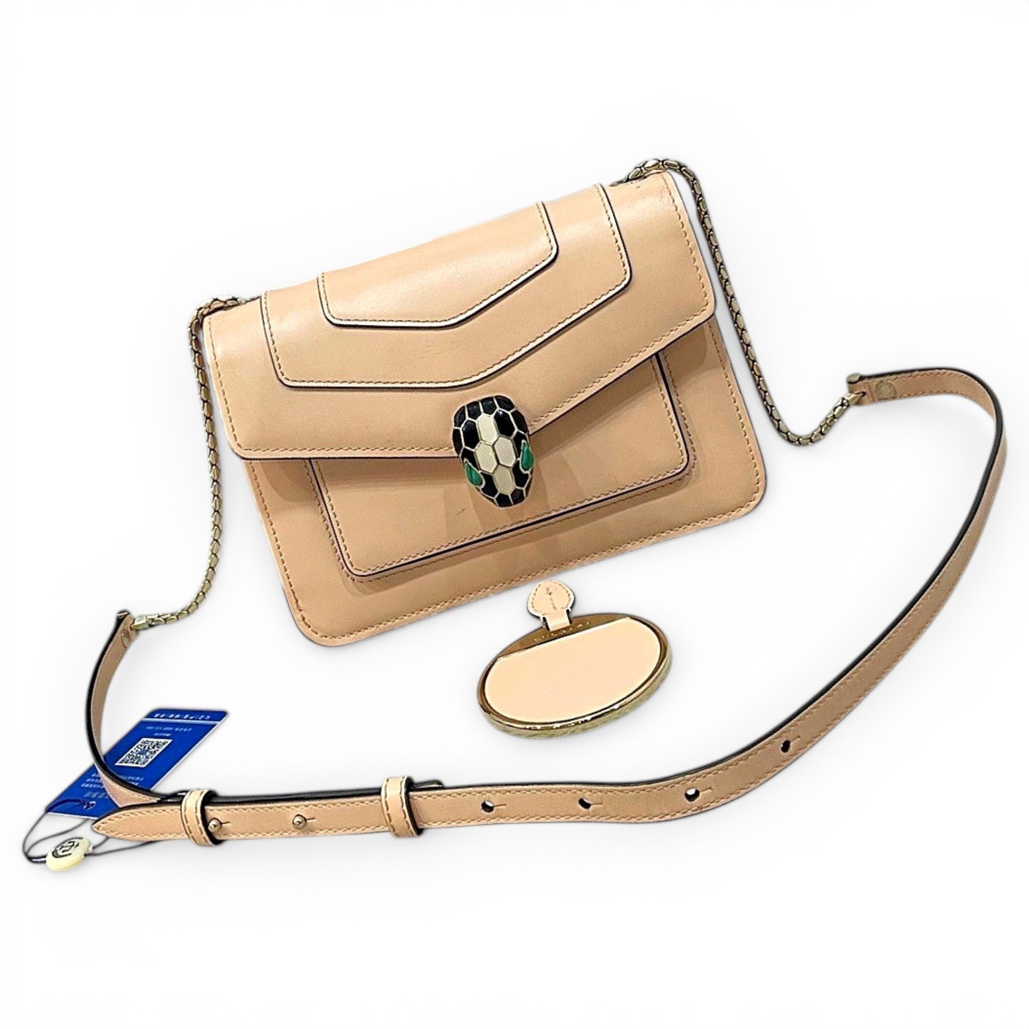 Serpenti leather handbag