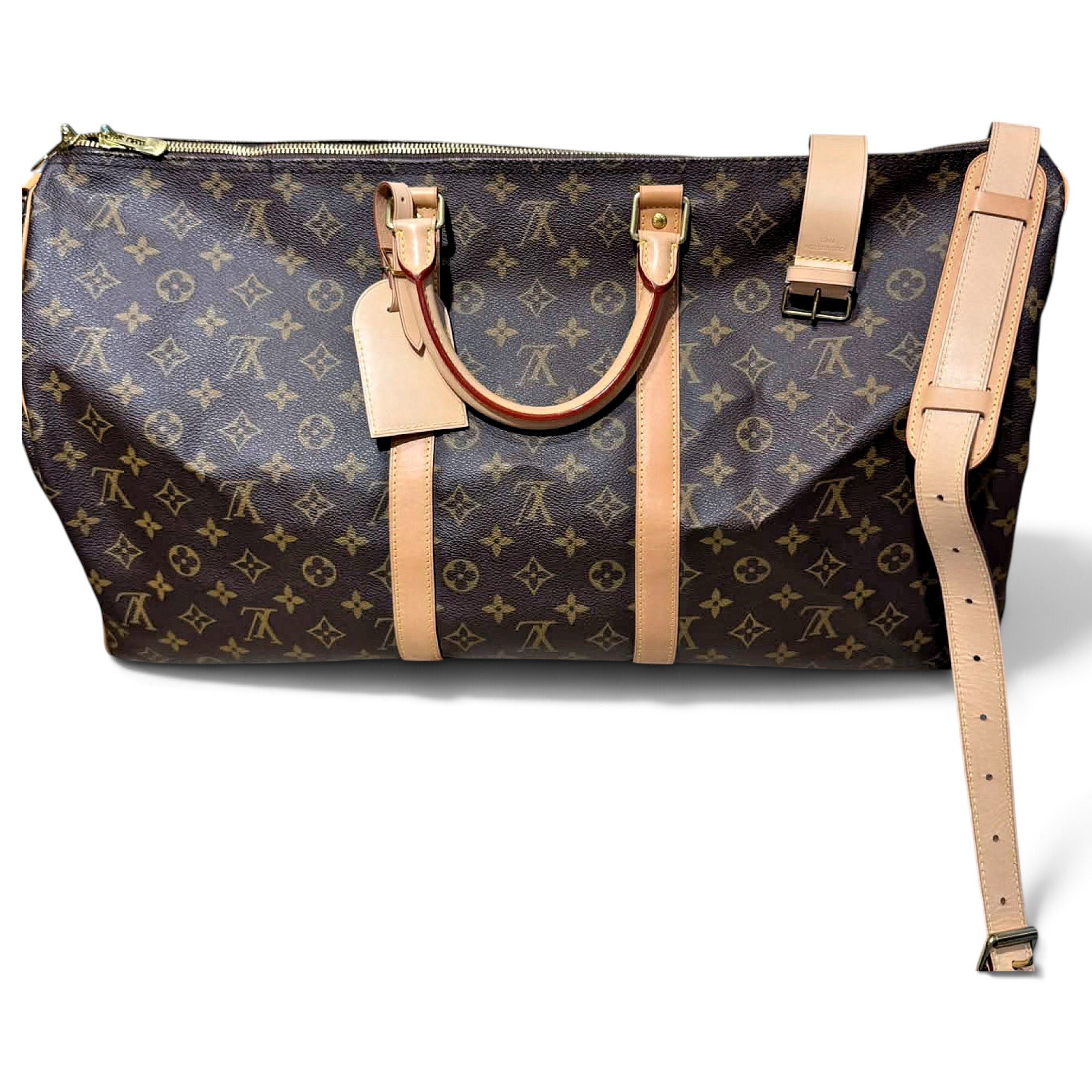 Keepall leather travel bag