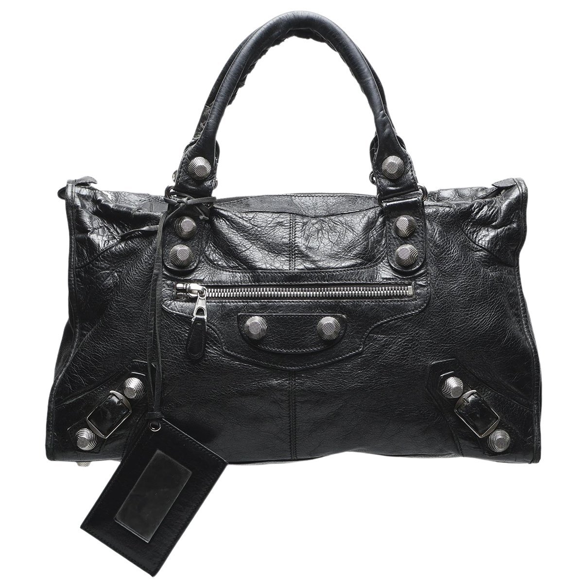 Work leather handbag