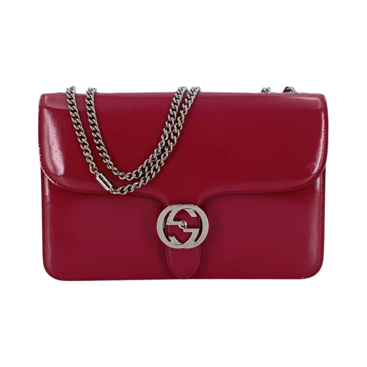 Interlocking leather handbag