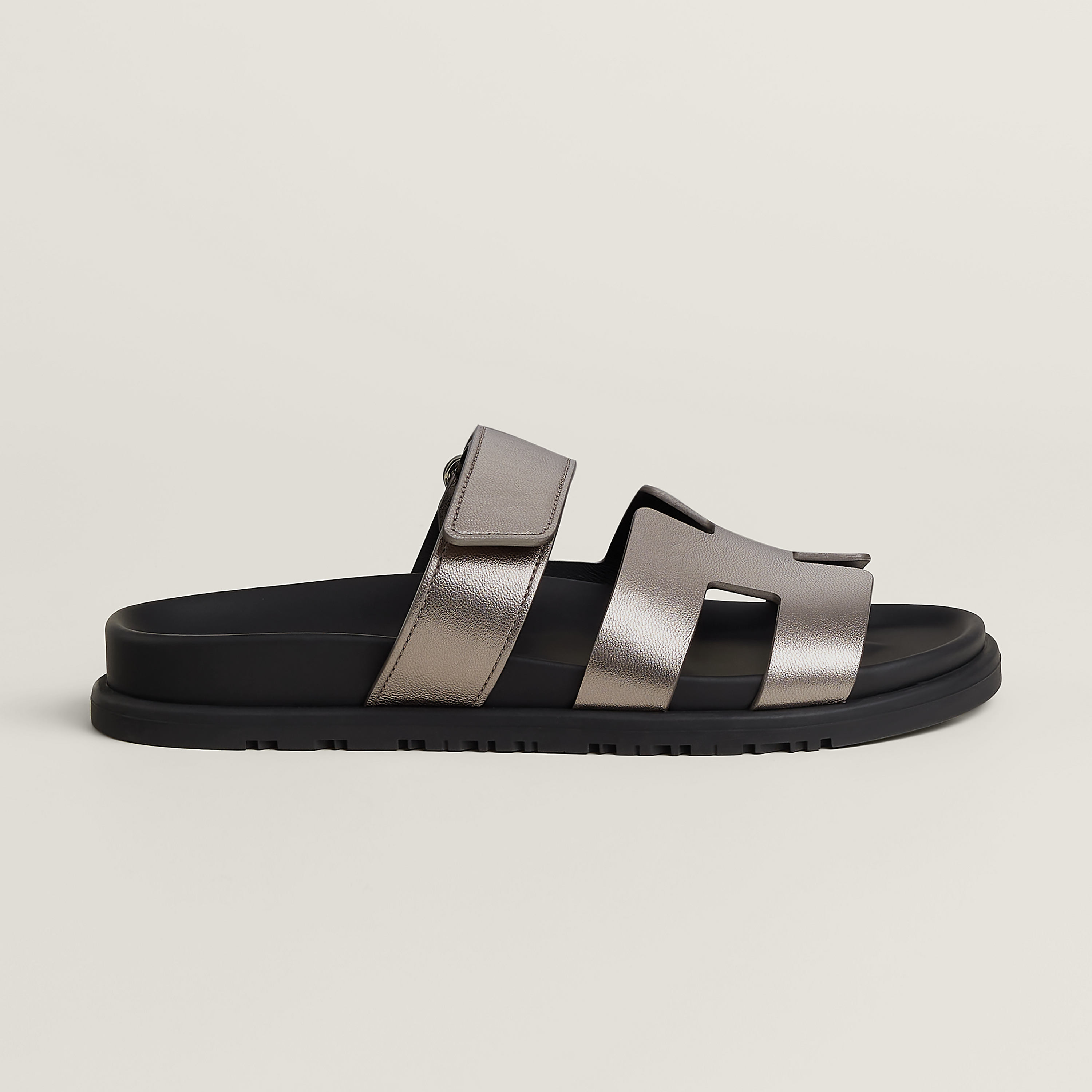 Hermès Chypre sandal size 40 goatskin Champagne