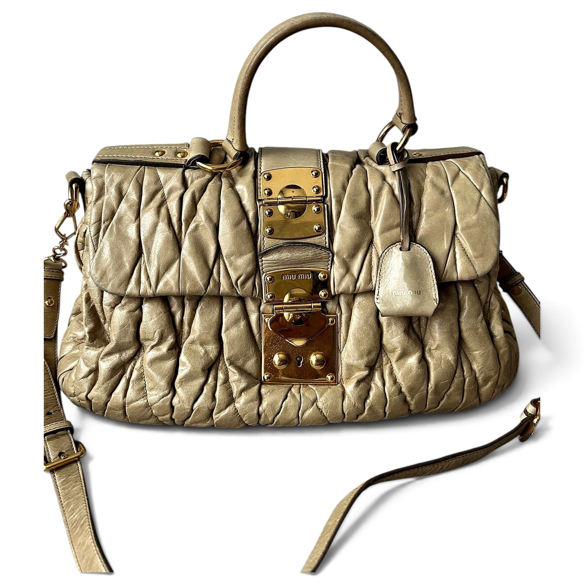 Bow bag leather handbag