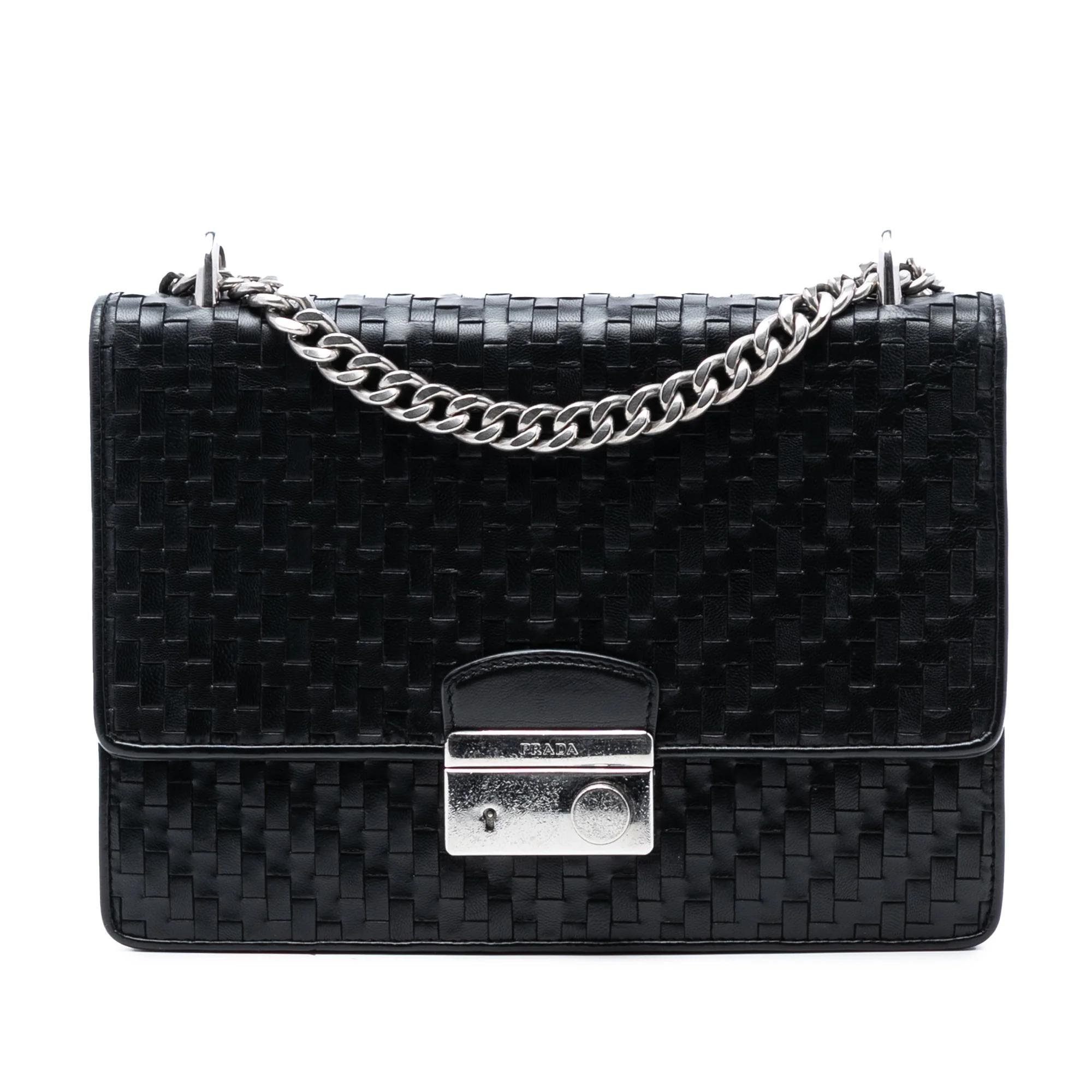Madras leather handbag