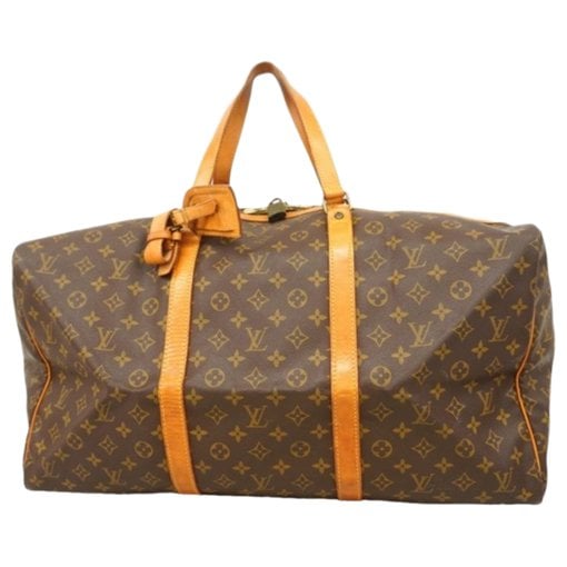 Sac souple leather travel bag