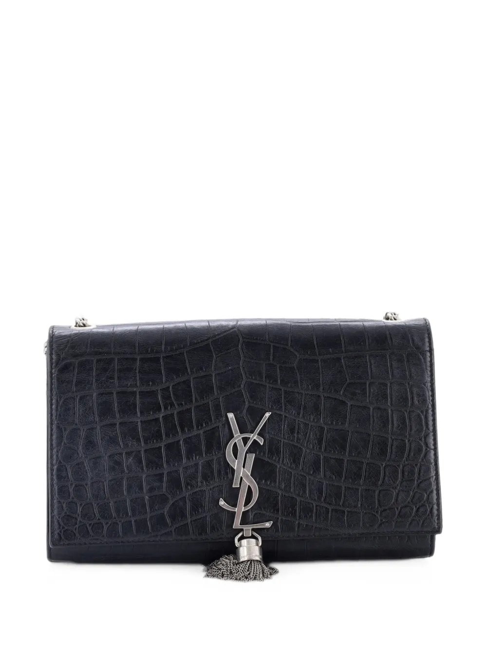 Classic Monogram Tassel Crocodile Embossed Leather Medium crossbody bag