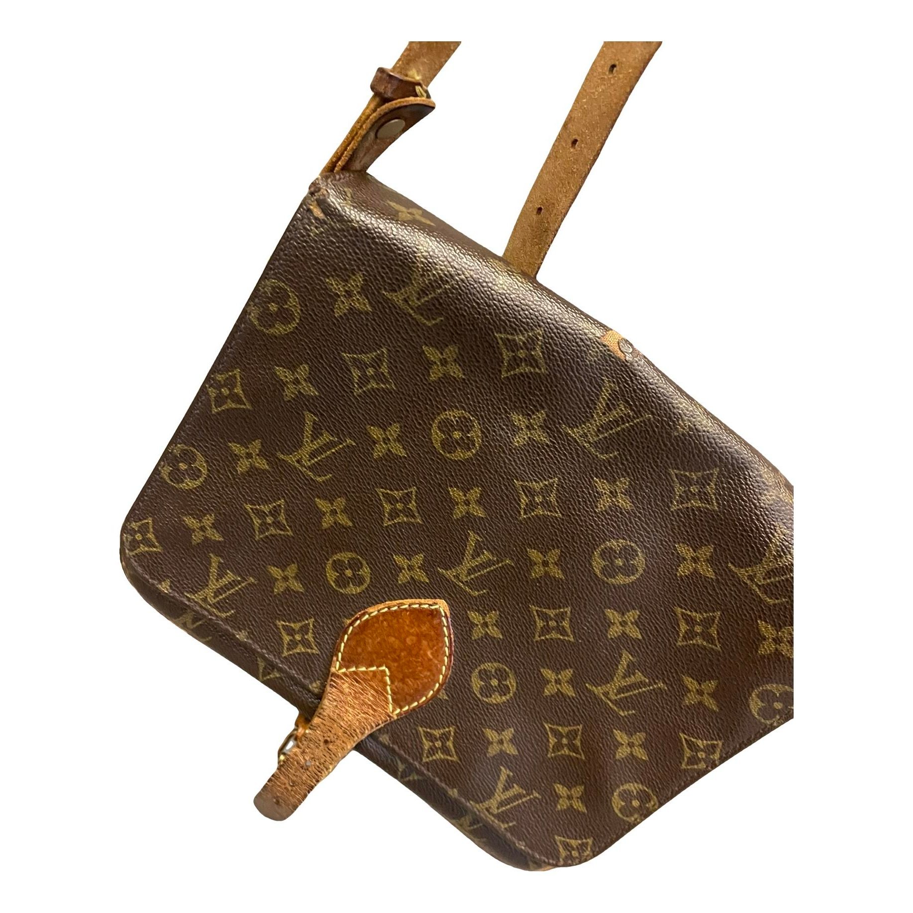 Cartouchière leather crossbody bag