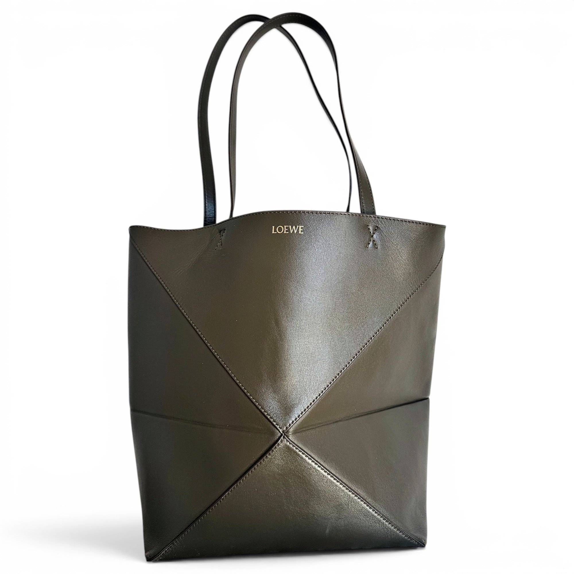 Puzzle Fold leather tote
