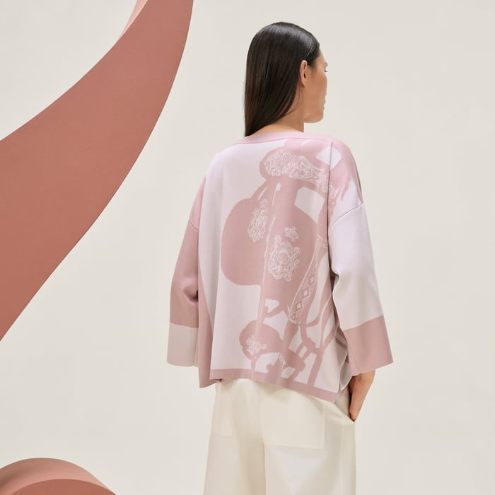 Rose Pâle "Brides De Gala" Long-sleeve Sweater