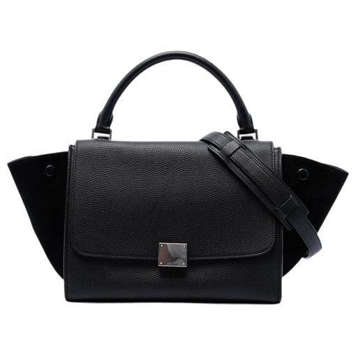 Trapèze leather satchel